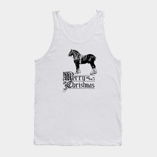 Merry Christmas with Draft Horse Tank Top